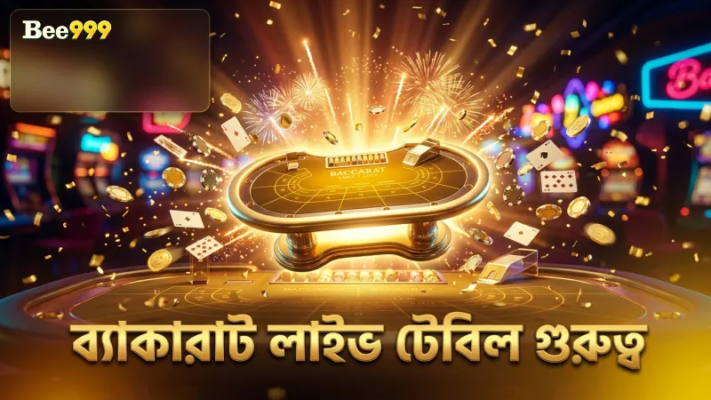ব্যাকারাট লাইভে টেবিল ও কার্ডের গুরুত্ব বোঝা প্রয়োজন।