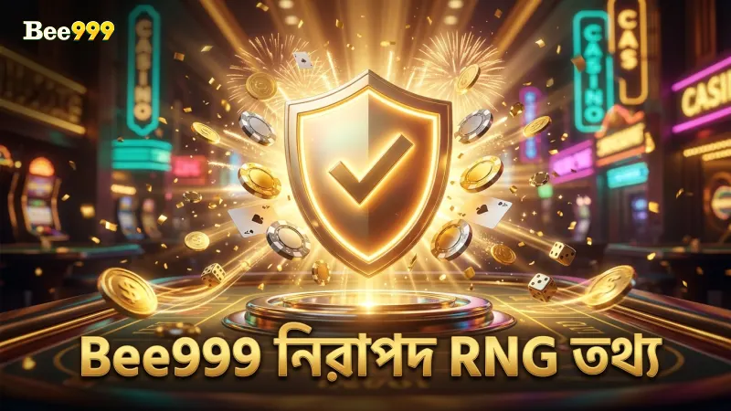 Bee999 প্ল্যাটফর্মে RNG ডাটা ও নিরাপত্তার তথ্য।