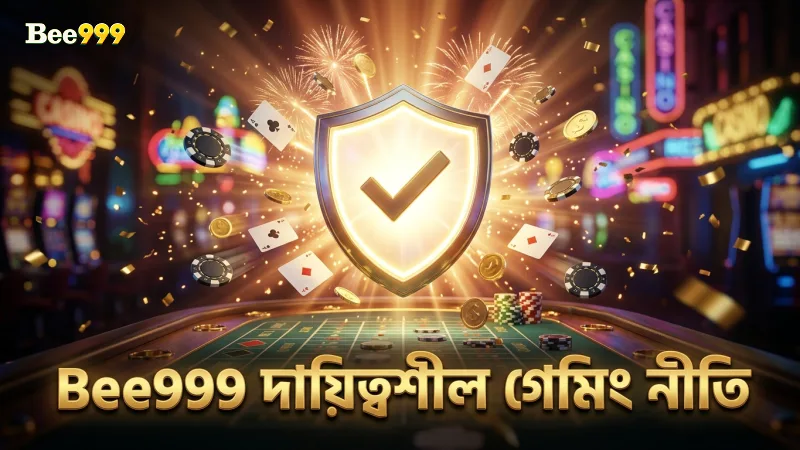 Bee999 প্ল্যাটফর্মে দায়িত্বশীল গেমিং নীতিমালা প্রয়োগের দৃশ্য।